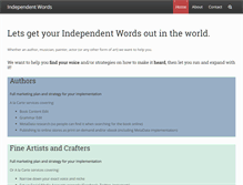 Tablet Screenshot of independentwords.com